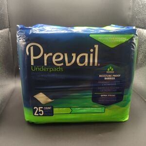 1 Packs- Prevail Total Care Disposable Underpads- Large 23"X36" - 25 Pads Total